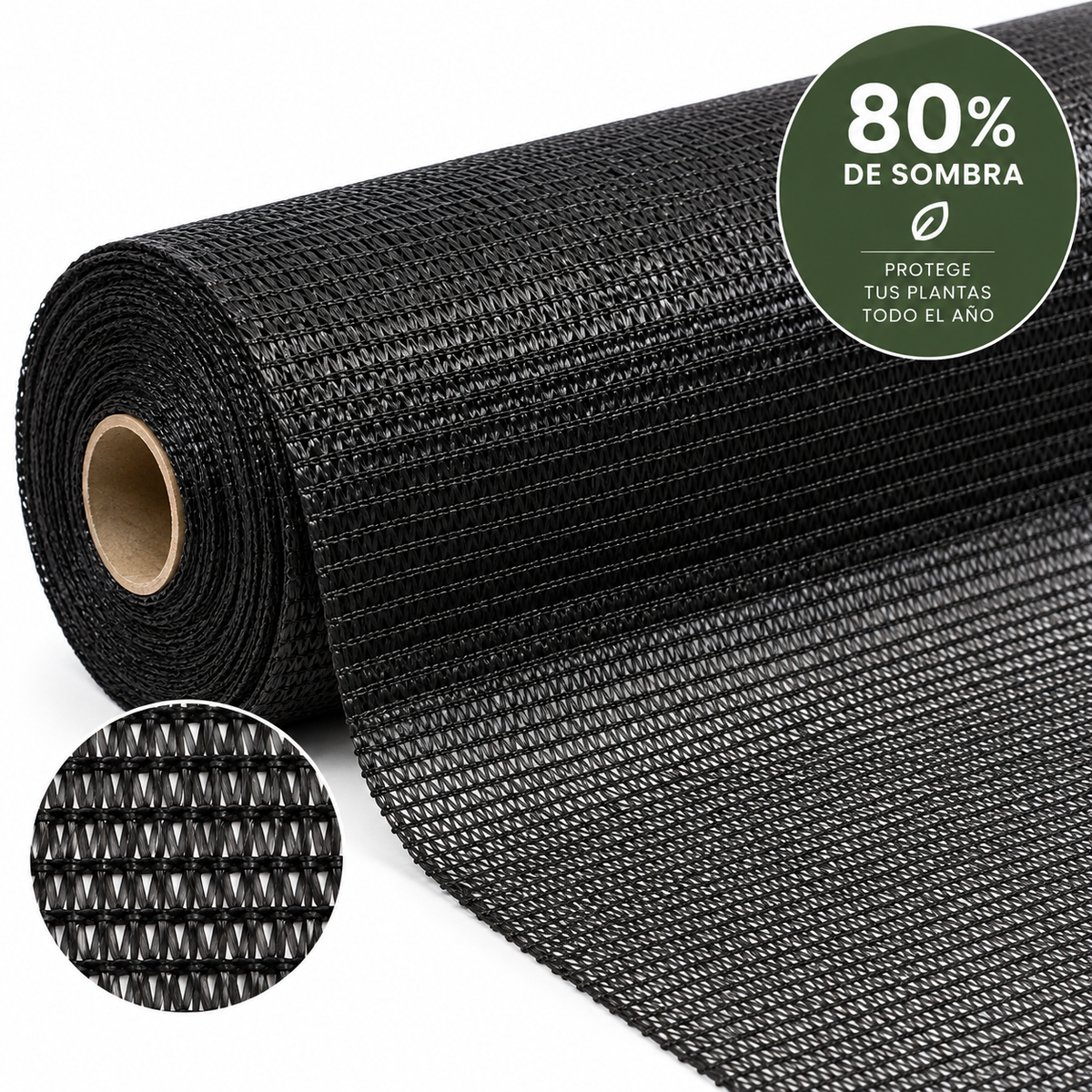 Malla raschel negra 80%
